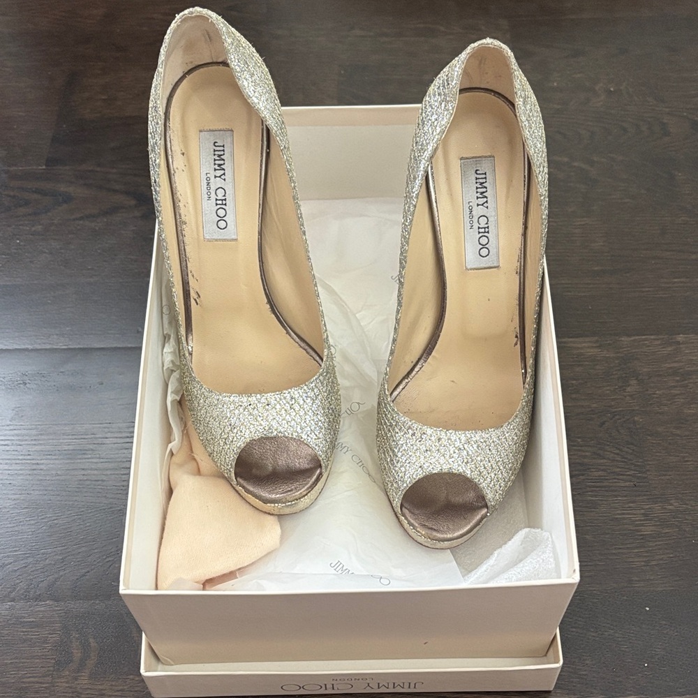 Jimmy Choo Glitter Champagne Crown